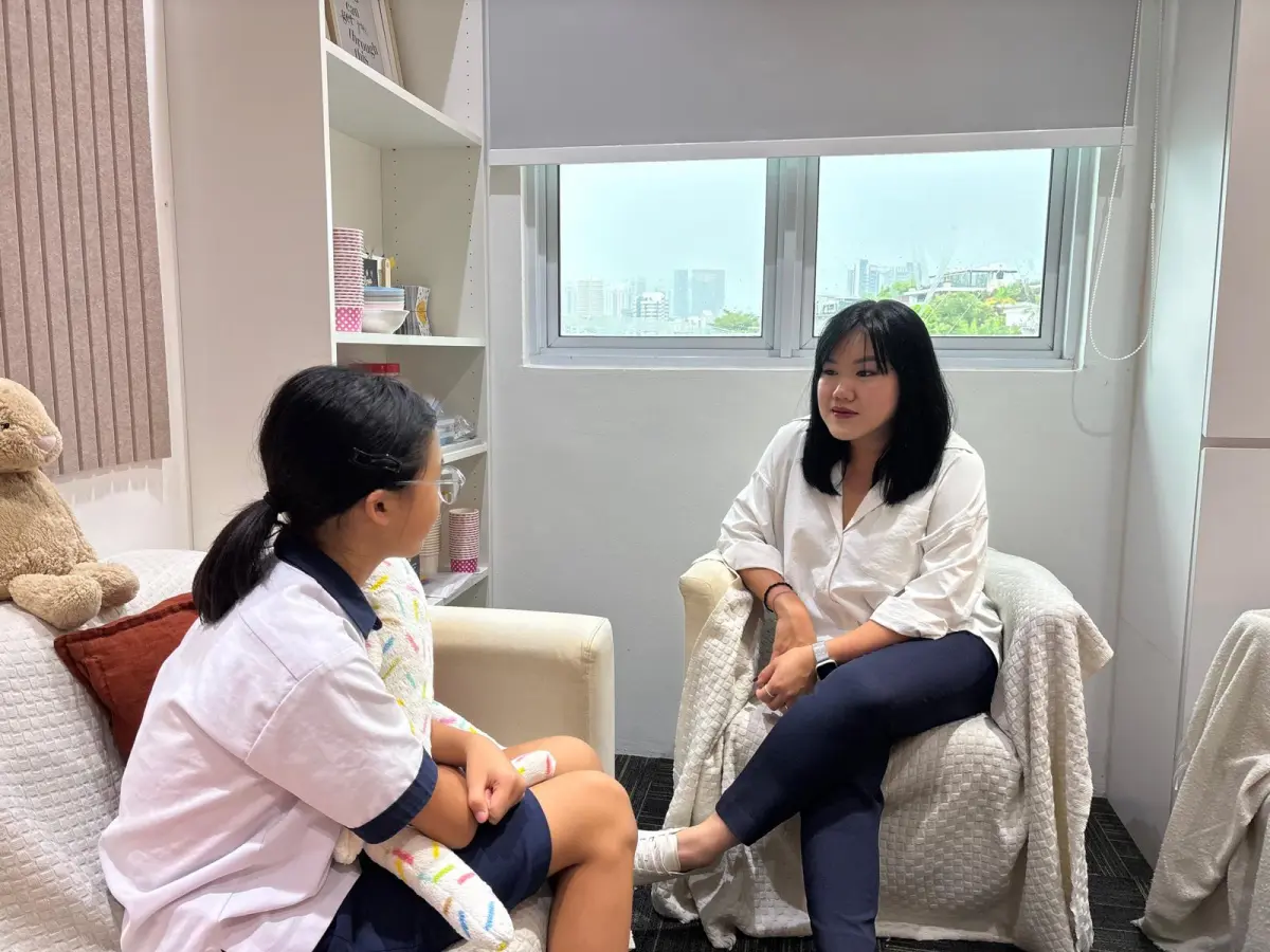 Re-enactment of a counselling session